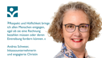 Andrea Schweer, Inkassounternehmerin und engagierte Christin